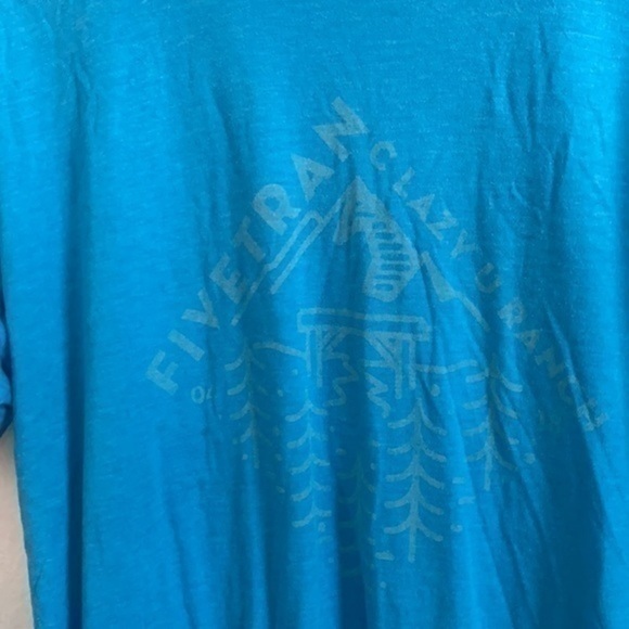 AMERICAN APPAREL SOLID BLUE SHORT SLEEVE SHIRT L. - Picture 2 of 4